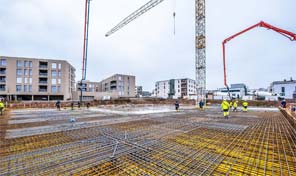 Betonagearbeiten Wohnungsbaubaustelle Zenz Massivhaus in Trier 